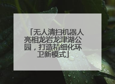 无人清扫机器人亮相龙岩龙津湖公园，打造精细化环卫新模式