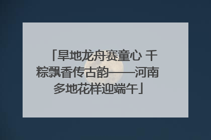 旱地龙舟赛童心 千粽飘香传古韵——河南多地花样迎端午