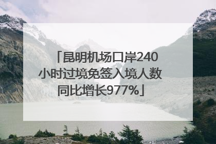 昆明机场口岸240小时过境免签入境人数同比增长977%