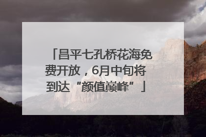 昌平七孔桥花海免费开放，6月中旬将到达“颜值巅峰”