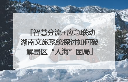 智慧分流+应急联动 湖南文旅系统探讨如何破解景区“人海”困局