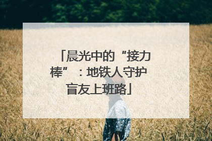 晨光中的“接力棒”：地铁人守护盲友上班路