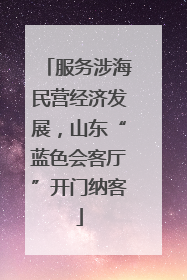 服务涉海民营经济发展，山东“蓝色会客厅”开门纳客