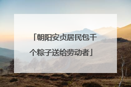 朝阳安贞居民包千个粽子送给劳动者
