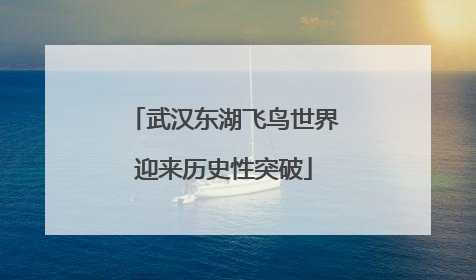 武汉东湖飞鸟世界迎来历史性突破