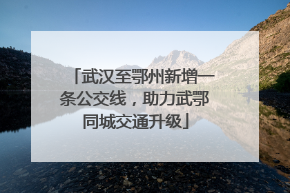 武汉至鄂州新增一条公交线，助力武鄂同城交通升级