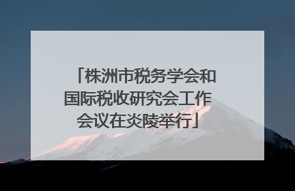株洲市税务学会和国际税收研究会工作会议在炎陵举行