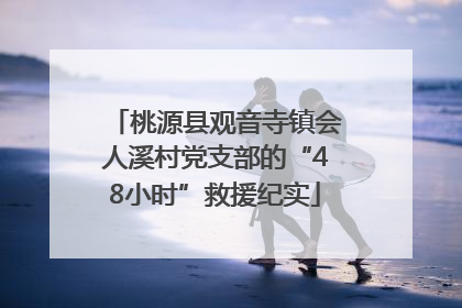 桃源县观音寺镇会人溪村党支部的“48小时”救援纪实