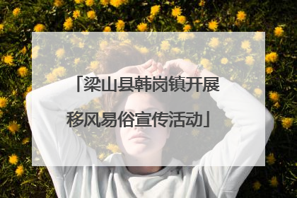 梁山县韩岗镇开展移风易俗宣传活动