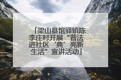 梁山县馆驿镇陈李庄村开展“普法进社区‘典’亮新生活”宣讲活动