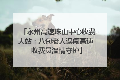 永州高速珠山中心收费大站：八旬老人误闯高速 收费员温情守护