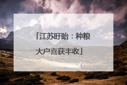 江苏盱眙：种粮大户喜获丰收