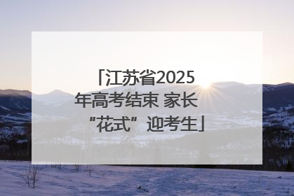江苏省2025年高考结束 家长“花式”迎考生