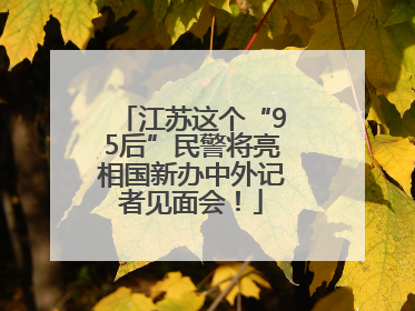 江苏这个“95后”民警将亮相国新办中外记者见面会！