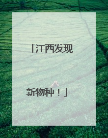 江西发现新物种！