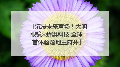 沉浸未来声场！大明眼镜×蜂巢科技 全球首体验落地王府井