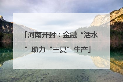 河南开封：金融“活水”助力“三夏”生产
