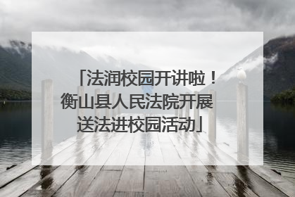 法润校园开讲啦！衡山县人民法院开展 送法进校园活动
