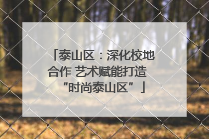 泰山区：深化校地合作 艺术赋能打造“时尚泰山区”