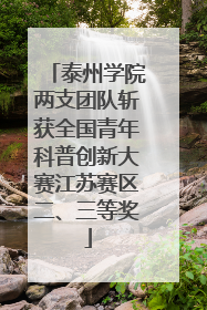 泰州学院两支团队斩获全国青年科普创新大赛江苏赛区二、三等奖