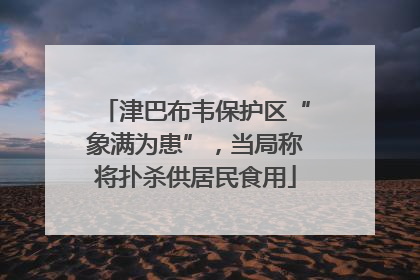 津巴布韦保护区“象满为患”，当局称将扑杀供居民食用
