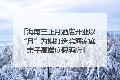 海南三正月酒店开业以“月”为媒打造滨海家庭亲子高端度假酒店