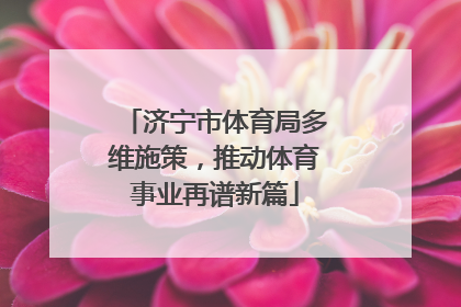 济宁市体育局多维施策，推动体育事业再谱新篇