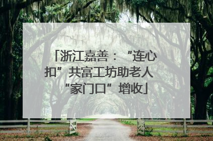 浙江嘉善：“连心扣”共富工坊助老人“家门口”增收