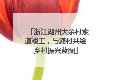 浙江湖州大余村索道竣工，与潞村共绘乡村振兴蓝图