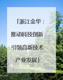 浙江金华：推动科技创新引领高新技术产业发展