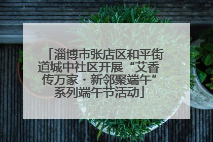 淄博市张店区和平街道城中社区开展“艾香传万家・新邻聚端午”系列端午节活动