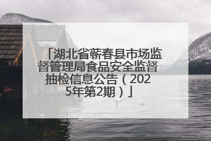 湖北省蕲春县市场监督管理局食品安全监督抽检信息公告（2025年第2期）