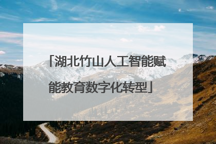 湖北竹山人工智能赋能教育数字化转型