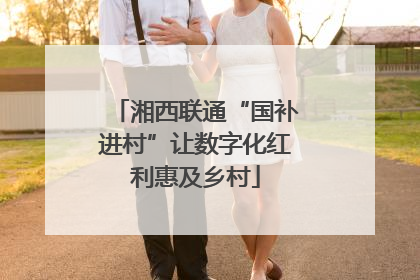 湘西联通“国补进村”让数字化红利惠及乡村