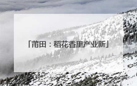 莆田：稻花香里产业新