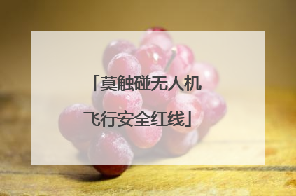 莫触碰无人机飞行安全红线