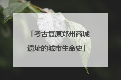 考古复原郑州商城遗址的城市生命史