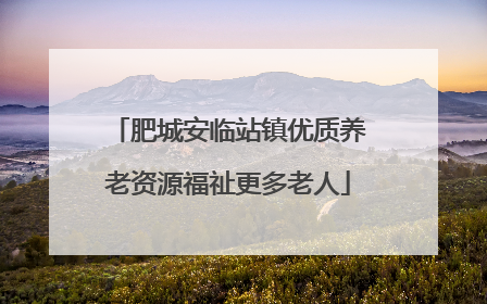 肥城安临站镇优质养老资源福祉更多老人