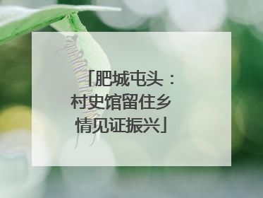 肥城屯头：村史馆留住乡情见证振兴