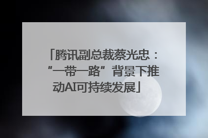 腾讯副总裁蔡光忠：“一带一路”背景下推动AI可持续发展
