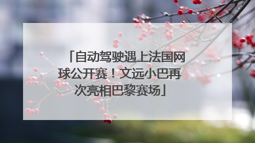 自动驾驶遇上法国网球公开赛！文远小巴再次亮相巴黎赛场