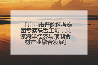 舟山市普陀区考察团考察联舌工坊，共谋海洋经济与预制食材产业融合发展