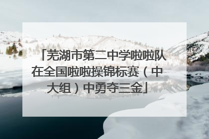 芜湖市第二中学啦啦队在全国啦啦操锦标赛（中大组）中勇夺三金