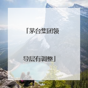 茅台集团领导层有调整