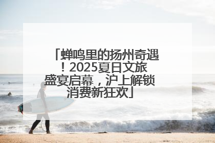 蝉鸣里的扬州奇遇！2025夏日文旅盛宴启幕，沪上解锁消费新狂欢