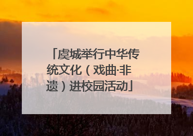 虞城举行中华传统文化（戏曲·非遗）进校园活动