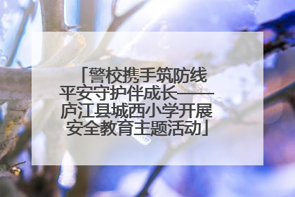 警校携手筑防线 平安守护伴成长——庐江县城西小学开展安全教育主题活动