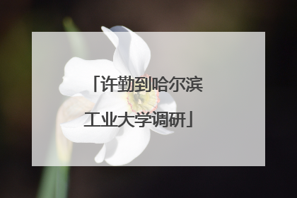 许勤到哈尔滨工业大学调研