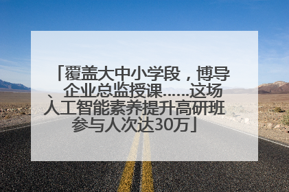 覆盖大中小学段，博导、企业总监授课……这场人工智能素养提升高研班参与人次达30万