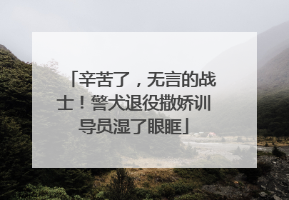辛苦了，无言的战士！警犬退役撒娇训导员湿了眼眶